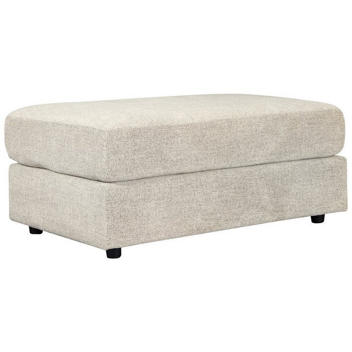 Rectangular Fabric Upholstered Oversized Accent Ottoman, Light Gray