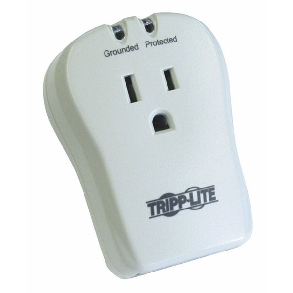 Tripp Lite 1 Outlet Portable Surge Protector Power Strip, Direct Plug In, Tel/Modem Protection, & $10,000 INSURANCE (TRAVELCUBE)