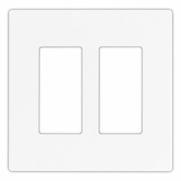 Eaton 9522WS ASPIRE Screwless Wallplate, 2-Gang, White Satin
