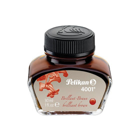 Pelikan 4001 Bottled Ink for Fountain Pens, Brilliant Brown, 30ml, 1 Each (311902)