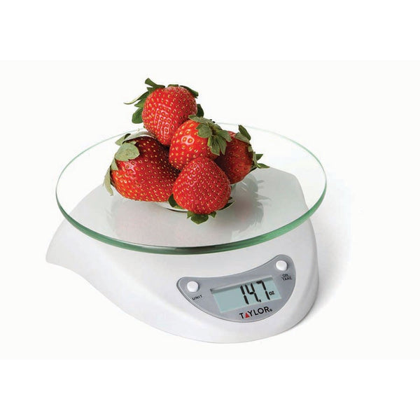 Taylor Precision Products Biggest Loser 6.6-Pound Kitchen Scale with Glass Platform (White)