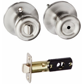 Ultra Hardware 43977 Ultra Security Tulip Knob Lockset Privacy, Stainless Steel