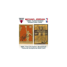 Michael Jordan Fleer Rookie Feel the Game Gold Sig Card