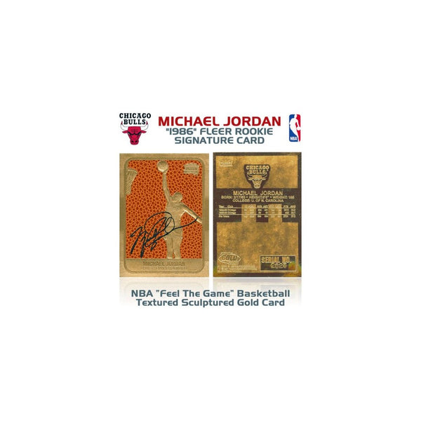 Michael Jordan Fleer Rookie Feel the Game Gold Sig Card