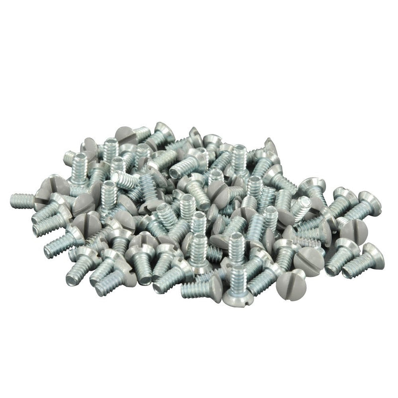 Leviton 87400-PRT 5/16-Inch Long 6-32 Thread, Oval Head Milled Slot Replacement Wallplate Screws, Gray