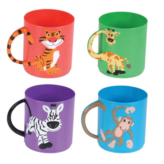 MD Wholesalers Assorted Color Animal Mugs (1 Dz)