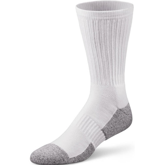 Dr. Comfort Diabetic Crew Socks, White, X-Large,