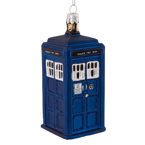 Kurt Adler 4.25-Inch Doctor Who TARDIS Glass Figural Ornament