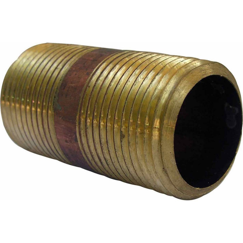 LASCO 17-9485 3/4-Inch by 2-Inch Red Brass Pipe Nipple