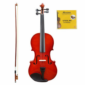 GRACE 4/4 (Full) Size Natural Acoustic Violin with Case and BowRosinExtra Set of Strings