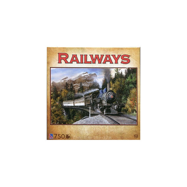 Railways Mountain Pass 750-Piece Jigsaw Puzzle