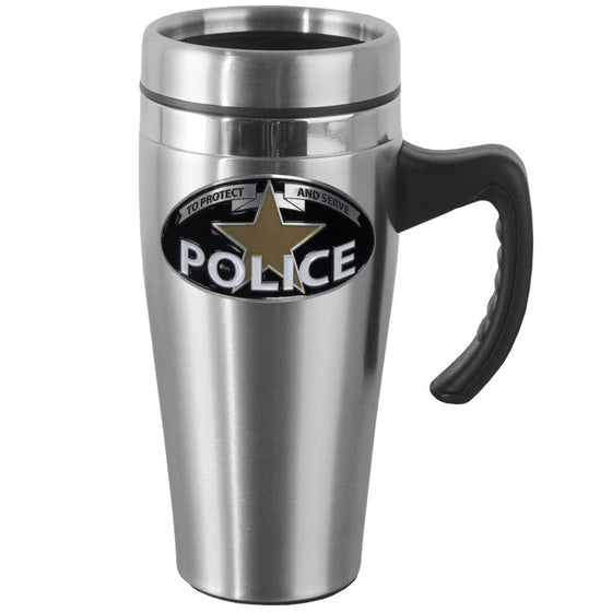 Siskiyou Gifts Police Steel Travel Mug with Handle