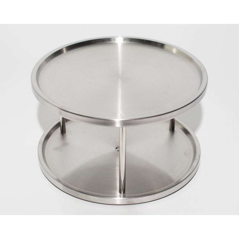 Lazy Susan Stainless Steel – 2 Tier Design Turntable- By Metro Fulfillment House