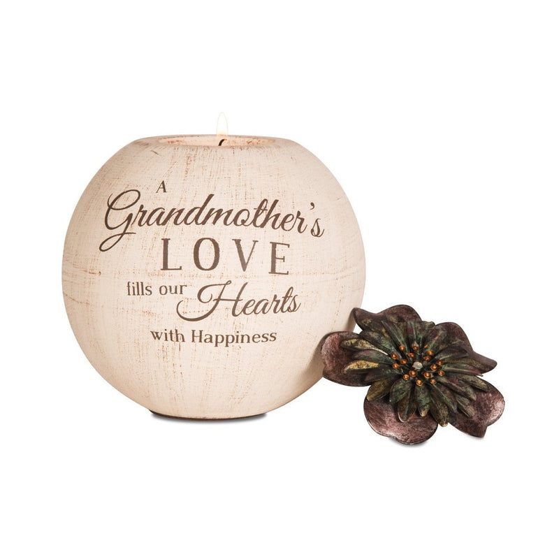 Pavilion Gift Company 19007 Light Your Way Terra Cotta Candle Holder, Grandmother, 5-Inch