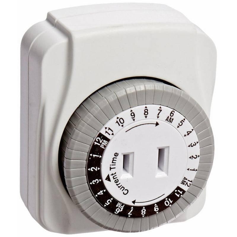 POWER ZONE TNI24111 1 Outlet 24 Hour Pass Thru Outlet Indoor Timer Pass