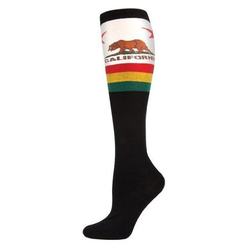 Socksmith Women's Socks California Bear Knee High Black 1pair