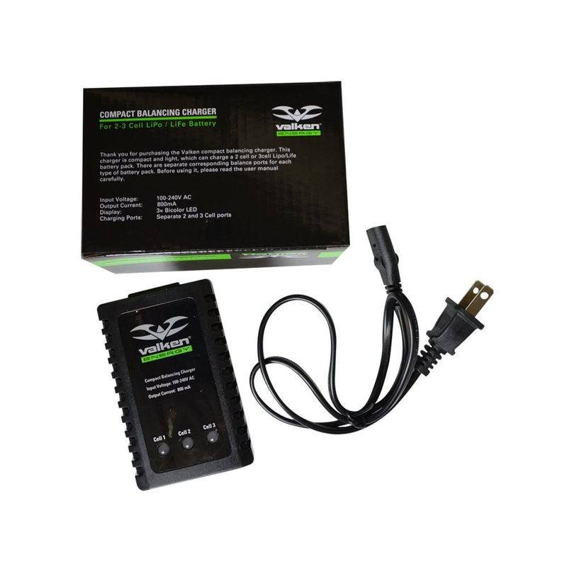 Valken Energy Li-po/Li-fe 2-3 Cell Balancing Compact Charger