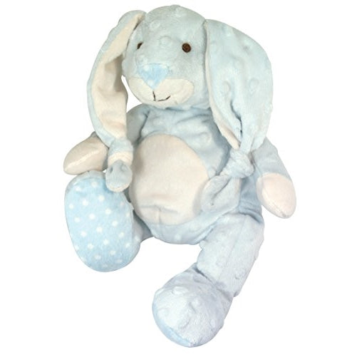 Stephan Baby Ultra Soft and Huggable Plush Knotty Bumpy Bunny, Blue, 8"