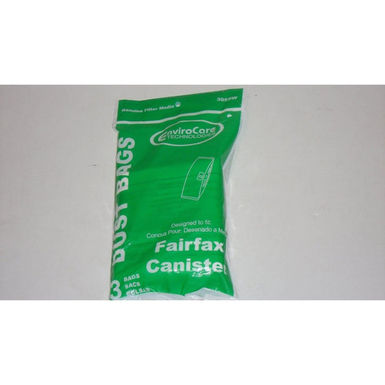 Fairfax Canister Vacuum Cleaner S1 Micro Filter Paper Bags 3 Pk Generic # 305SW