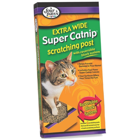 Four Paws Super Catnip Extra Wide Scratching Post