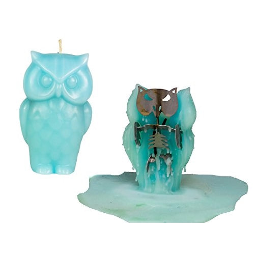 Owl Candle – Unscented – Skeleton Candles – Blue