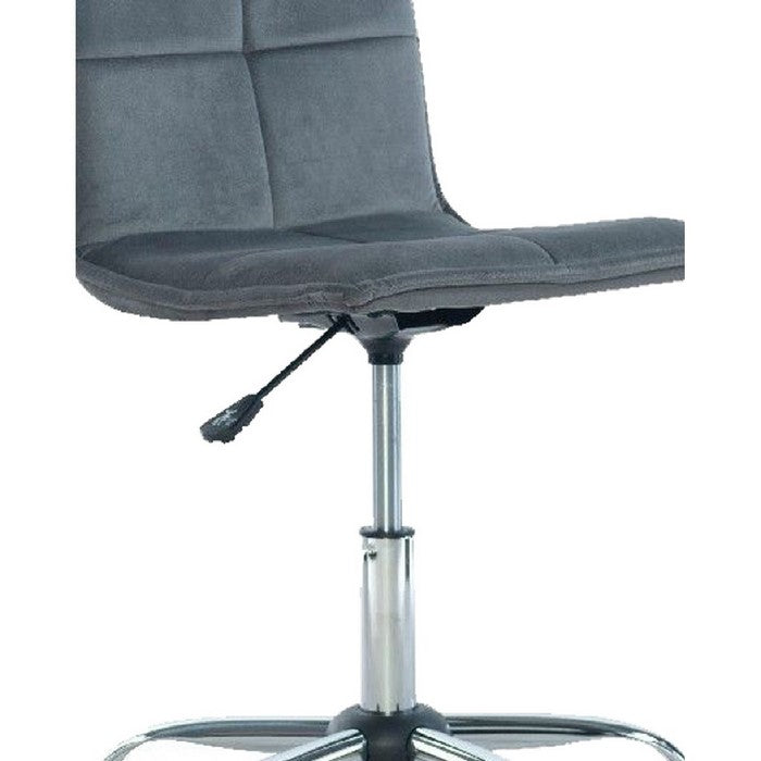 Tufted Fabric Upholstered Metal Frame Office Chair with Casters, Gray