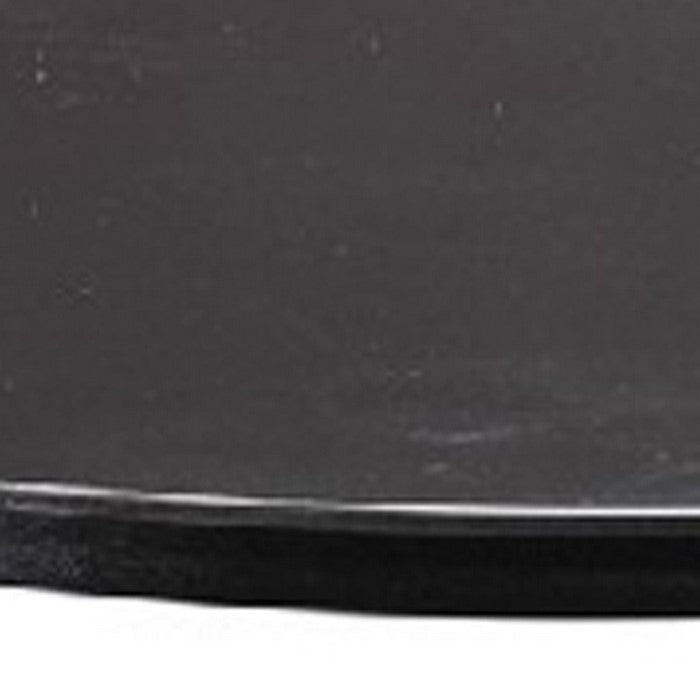 Round Metal Frame Side Table with Tubular Legs, Black