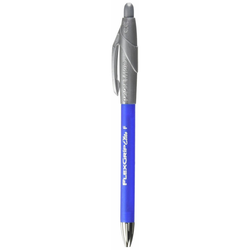 Paper Mate 85583 FlexGrip Elite Retractable Ballpoint Pens, Fine Point, Blue, 12 Count