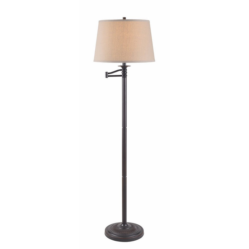 Kenroy Home 32215CBZ Riverside Swing Arm Floor Lamp, 16" x 16" x 58", Copper Bronze Finish