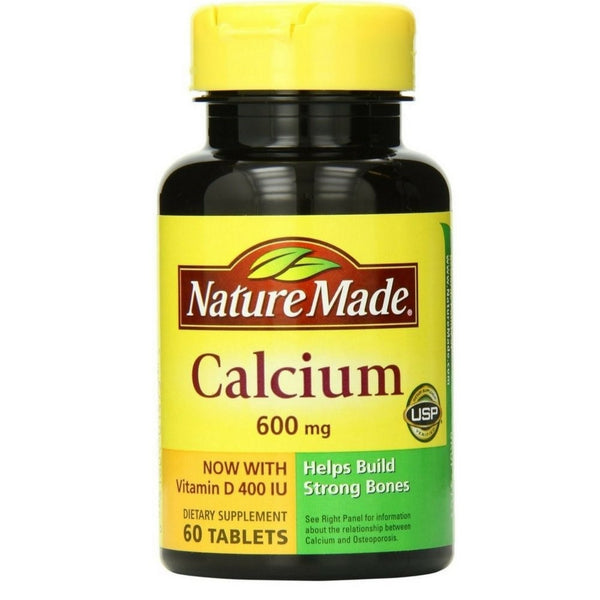 Nature Made Calcium 600 mg with Vitamin D Tabs, 60 ct