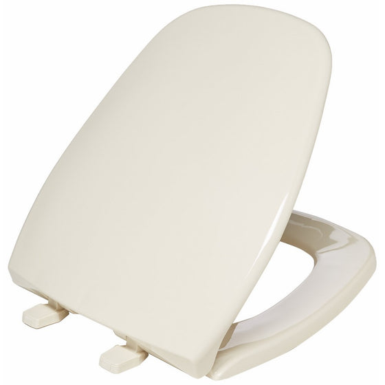 Bemis 1240200036 Eljer Emblem Plastic Round Toilet Seat, Natural