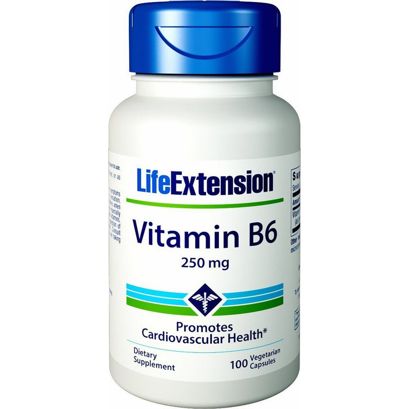 Life Extension Vitamin B6 250 mg, 100 Vegetarian Capsules