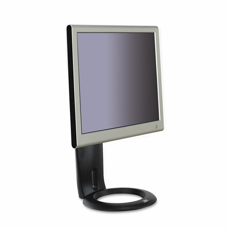 3M MS110MB Easy-Adjust LCD Monitor Stand, 8 1/2 x 5 1/2 x 8 1/2 to 13 1/2, Black