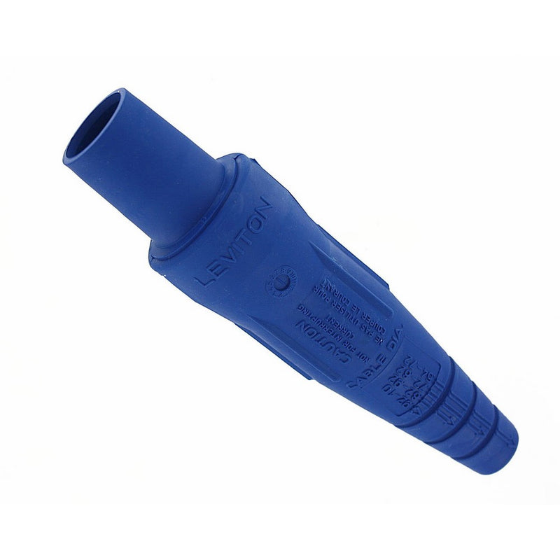 Leviton 16D33-B 16 Series Taper Nose, Female Plug, Contact and Insulator, Cam-Type, Detachable, Double Set Screw Termination, Blue (Old Model)