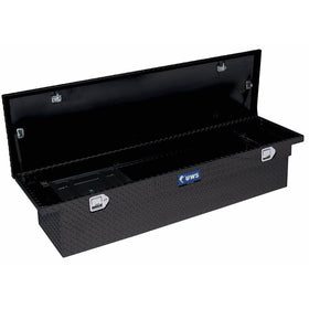 UWS TBS-63-SL-BLK Black Single Lid Slim Line Aluminum Toolbox with Beveled Insulated Lid