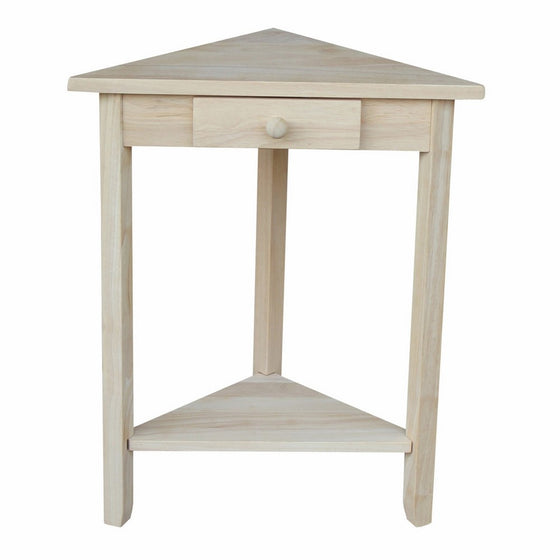 International Concepts OT-95 Corner Accent Table, Unfinished