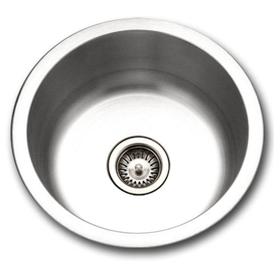 Houzer SCF-1830-1 Hospitality Series Topmount Stainless Steel Round Bar/Prep Sink