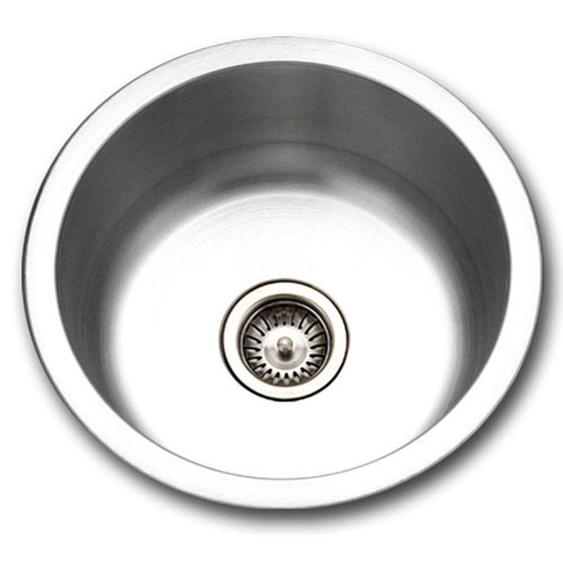 Houzer SCF-1830-1 Hospitality Series Topmount Stainless Steel Round Bar/Prep Sink