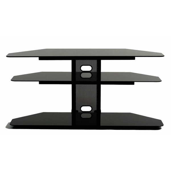 TransDeco Corner TV Stand with 2 AV Shelves for 32 to 55-Inch Plasma/LCD TV