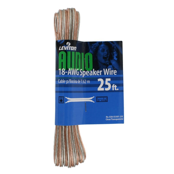 Leviton X3301-25C 25-Foot 18/2 Gauge Speaker Wire