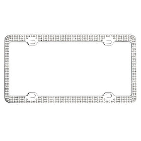 Valor LPF2CC003WIT License Plate Frame with Crystals