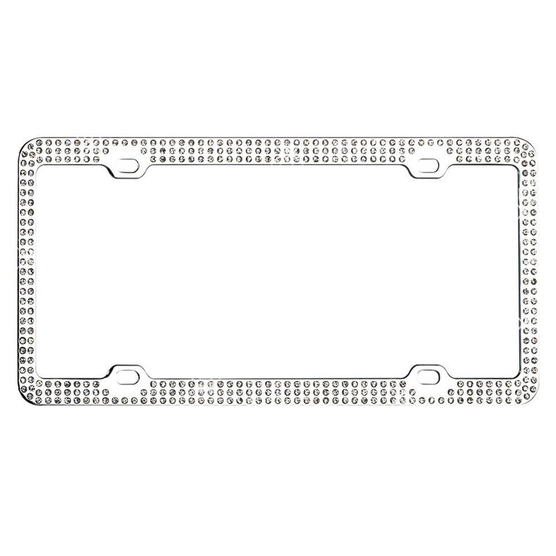 Valor LPF2CC003WIT License Plate Frame with Crystals