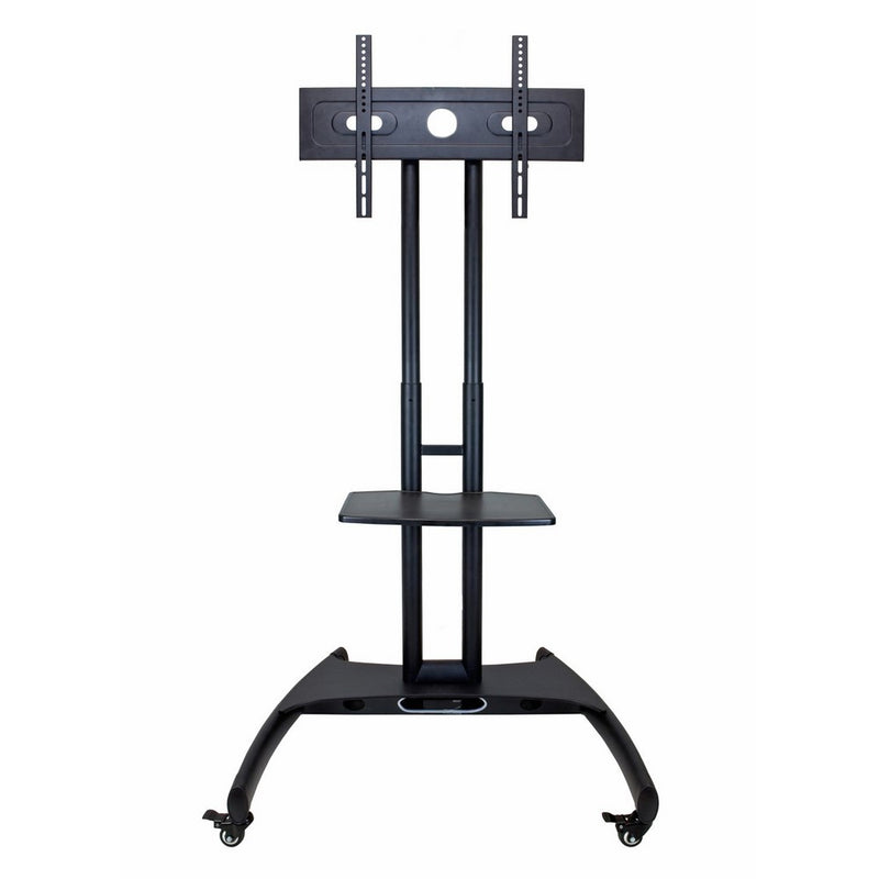 LUXOR FP2500 Adjustable Height LED/LCD Flat Panel Mount Cart with Shelf, Gray