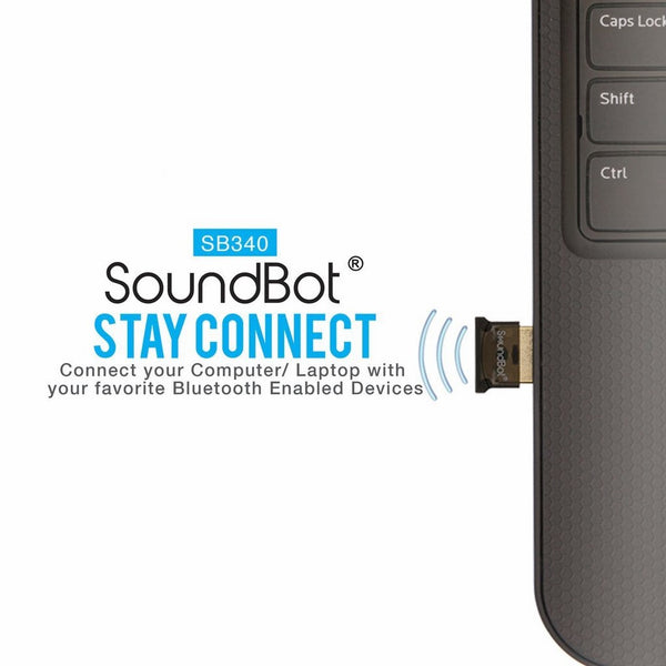 SoundBot SB340 Universal Plug and Play Bluetooth 4.0 USB Adapter