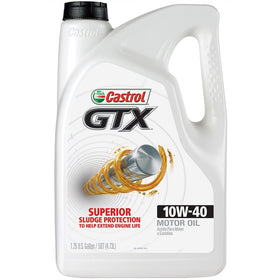 Castrol 03094 GTX 10W-40 Motor Oil, 5 Quart