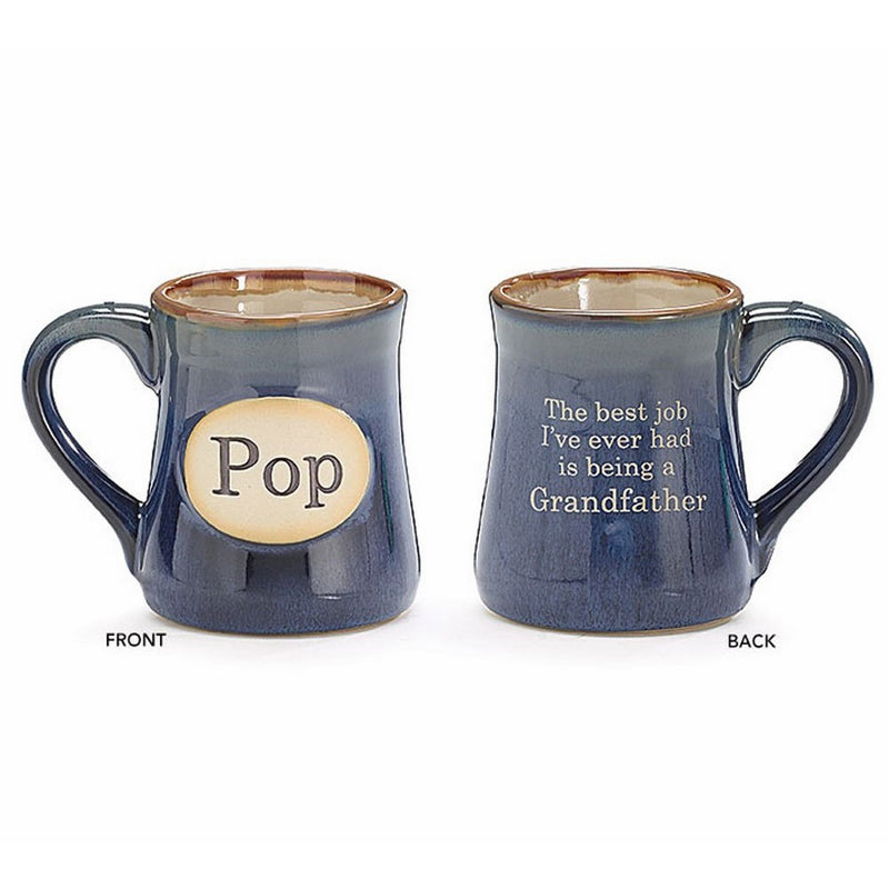 burtonBURTON Pop Best Job Ever Porcelain Navy Blue Coffee Tea Mug Cup 18oz Gift Box
