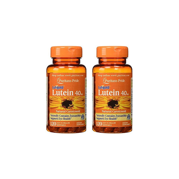 Puritans Pride Lutein 40 mg with Zeaxanthin 120 Softgels (2 Pack)