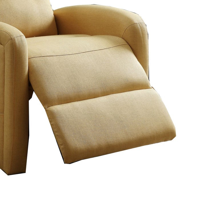 Fabric Upholstered Power Lift Recliner with Side Pocket, Yellow