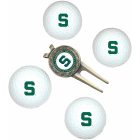 NCAA Michigan State Spartans 4 Golf Ball And Divot Tool Set