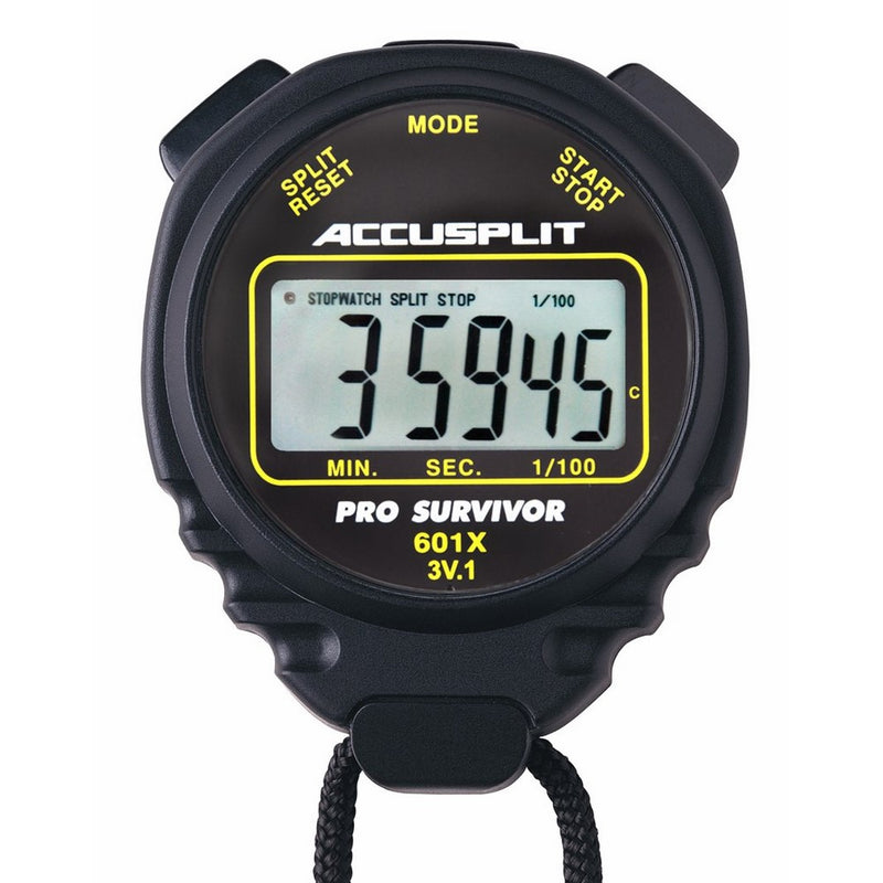 ACCUSPLIT Pro Survivor - A601XBK Stopwatch, Clock, Extra Large Display (Black)